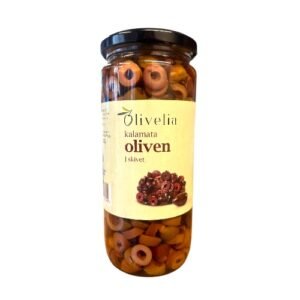 Olivelia – Kalamata oliven i skiver – 370 g